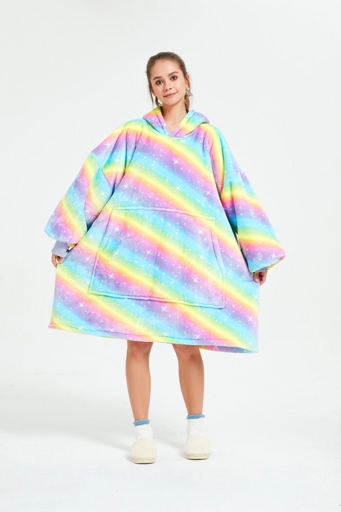 Rainbow Stars Striped Oodie