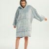 Gray wave Polka Oodie