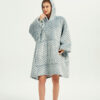 Gray wave Polka Oodie