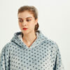 Gray wave Polka Oodie