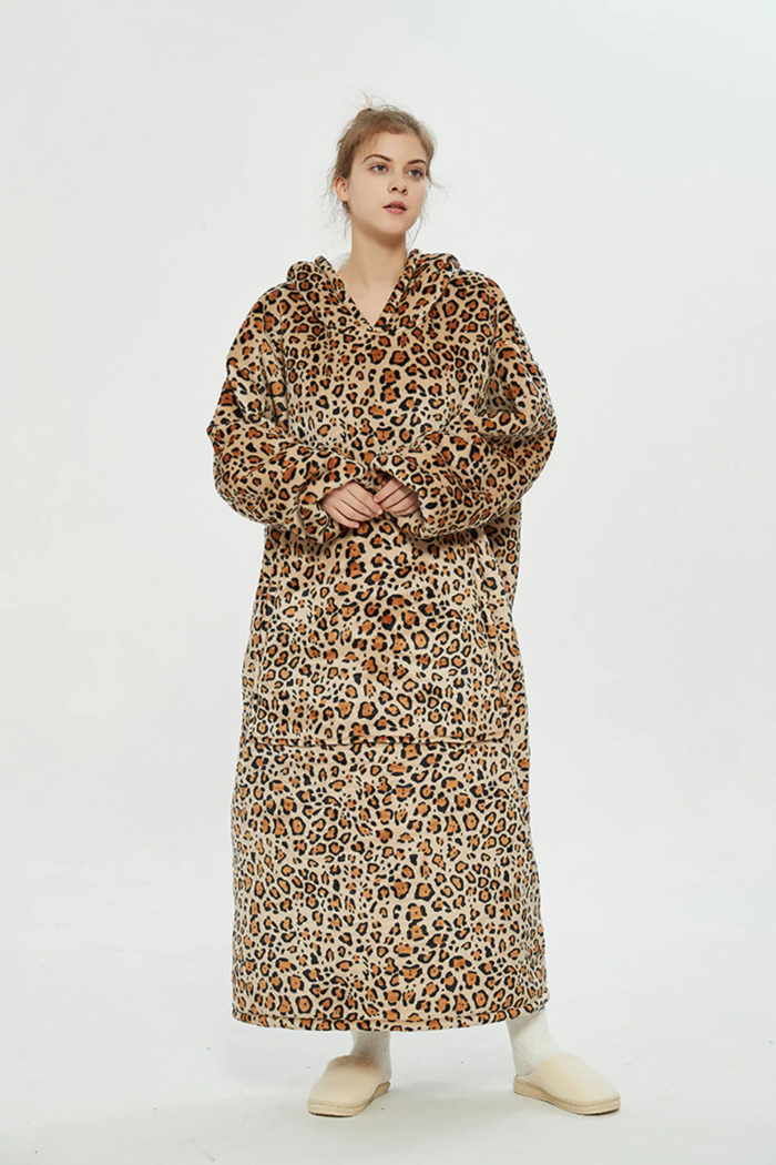 Leopard Oodie Extra Long