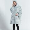 Gray Wave Polka Kids Oodie