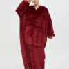 Wine Red Oodie Extra Long
